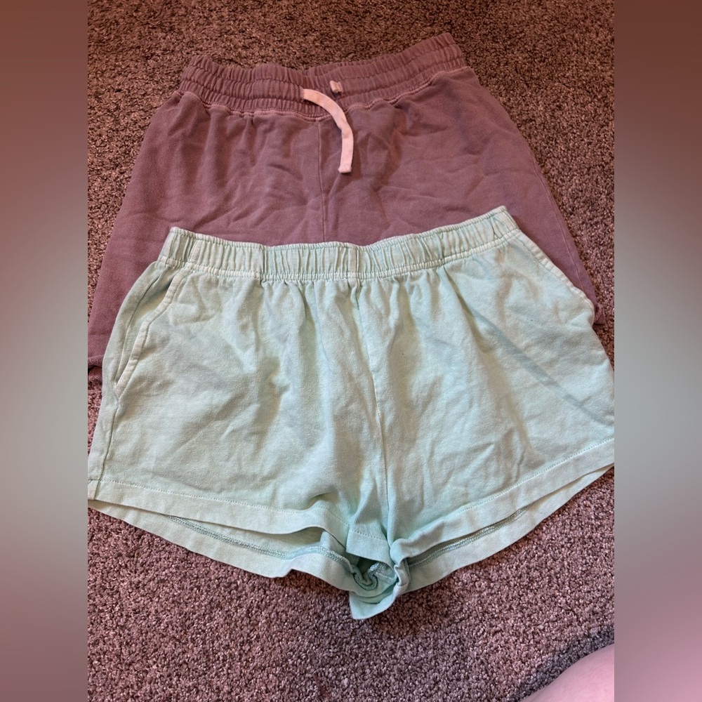 Set of 2 Cozy Comfy Loungewear Shorts Size S Beach